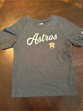 New Era Kids Astros Gray Tee with Orange H Star Logo